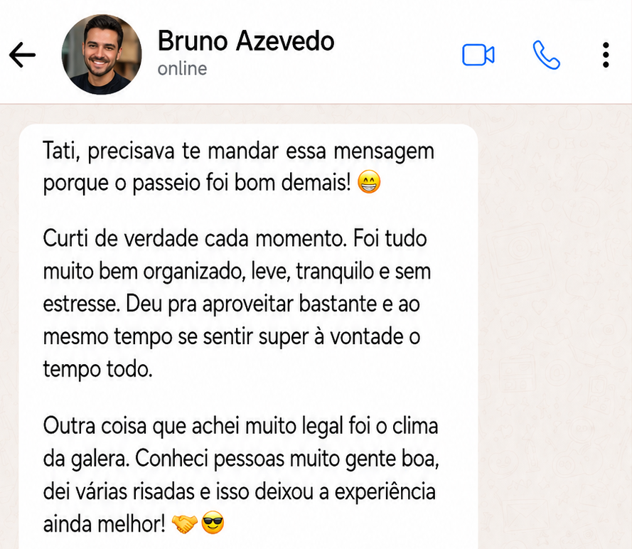 Print de WhatsApp do Bruno Azevedo
